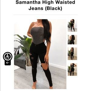 Laura’s Boutique High Waisted Jeans Black